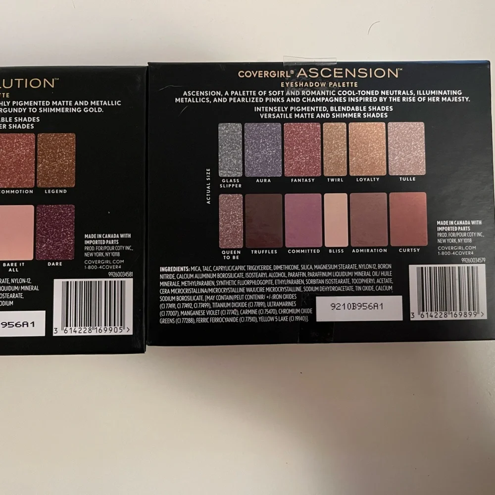 New Covergirl Ascension & Revolution Eyeshadow Palette versatile matte & shimmer